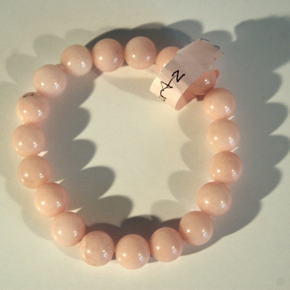 Natural Pink Quartz Stone Stretch Bracelet